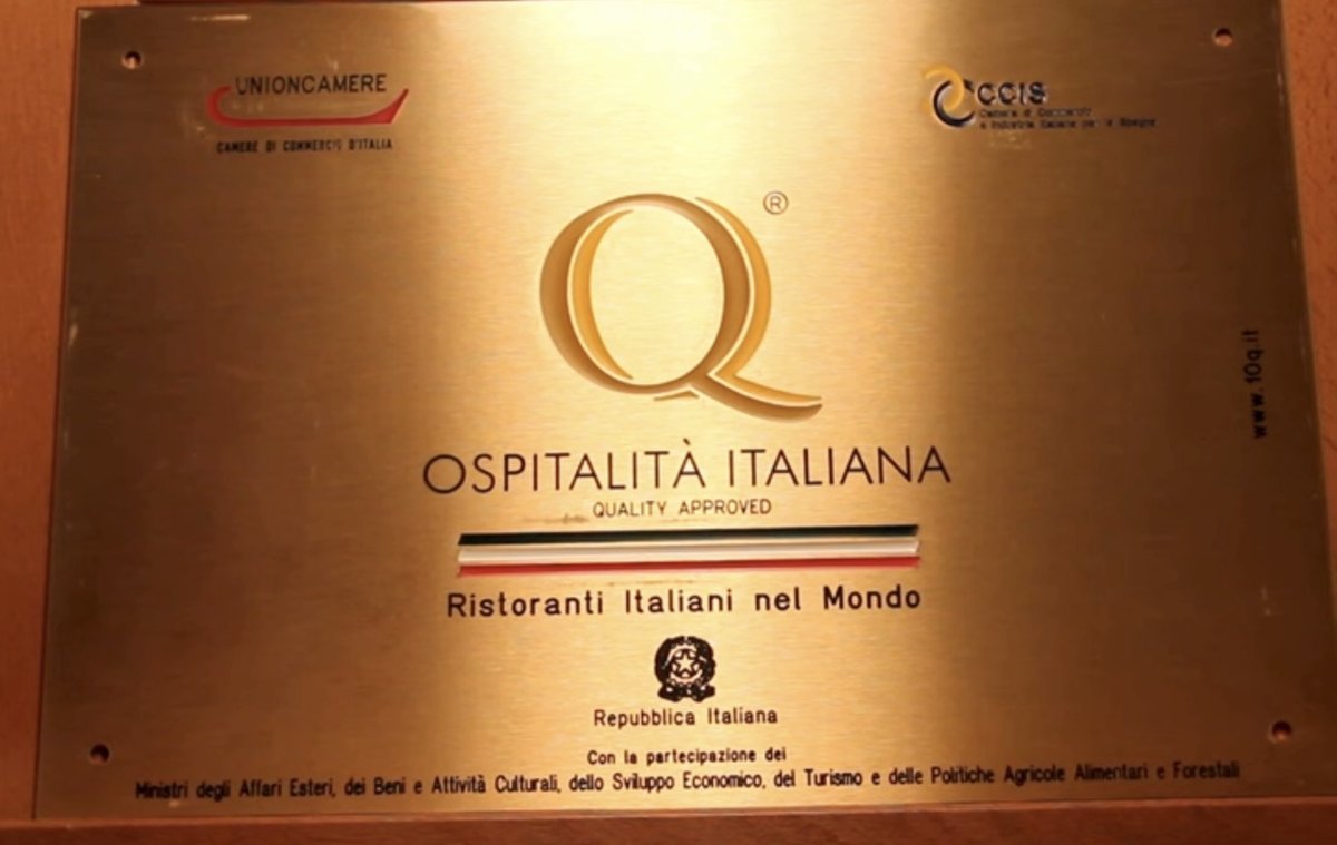 Placa Marchio Ospitalità Italiana Quality Approved de Le Cinque Lune